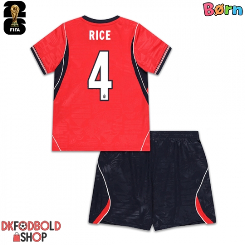 England Declan Rice #4 Udebanesæt Børn VM 2026 Kort ærmer (+ korte bukser)